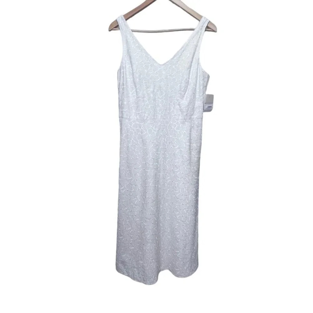 Melrose Off White Embroidered Floral Vneck Maxi Dress Size 8